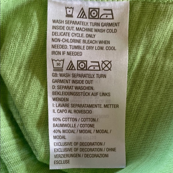 Green Mesh Inset Slub Tee - Picture 5 of 6